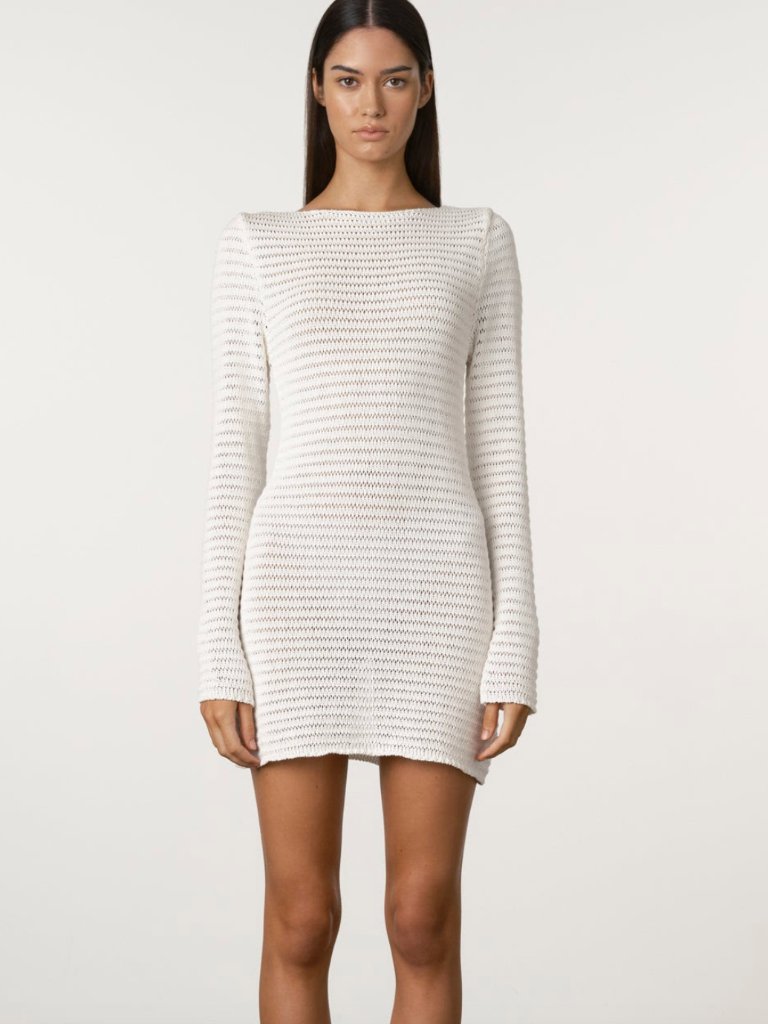 Zulu & Zephyr Nwt Crochet Lattice Knit Mini Dress - Us 6